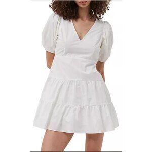 NWT French Connection Puff Sleeve Cutout Dress SIze US 10